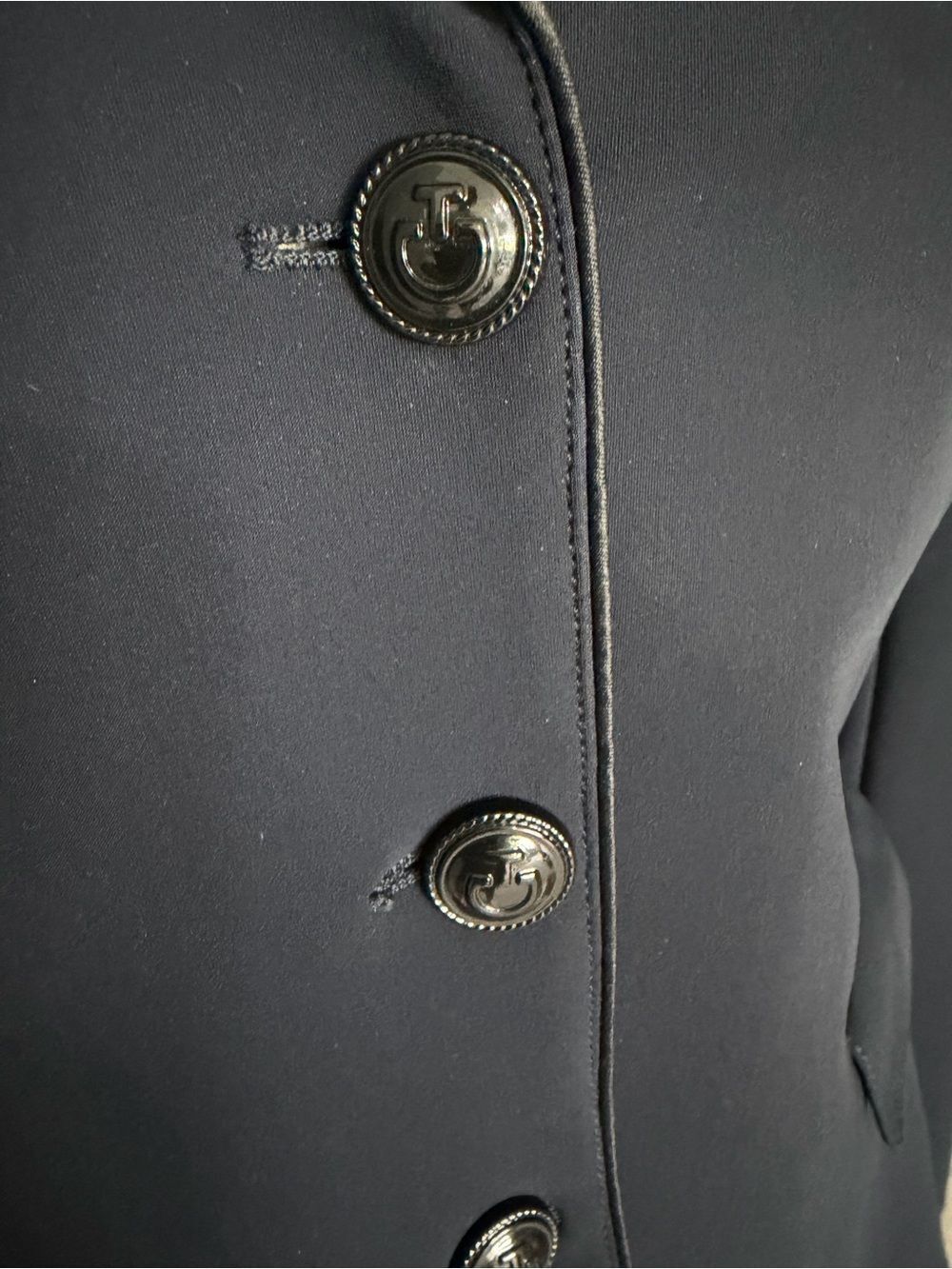 Cavalleria Toscana GP Competition Show Jacket Black Womens SZ 42 Blue NWOT - Picture 4 of 14